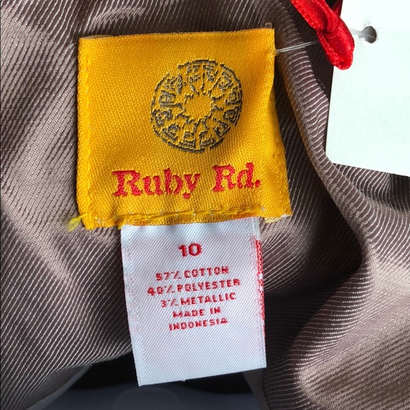 NWT Ruby Rd. Zip Up Jacket With Ruffled Collar - Picture 4 of 5